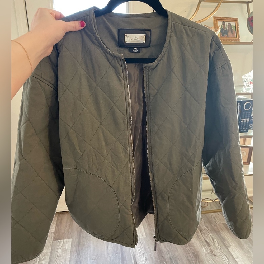 Olive Green Quilted Jacket